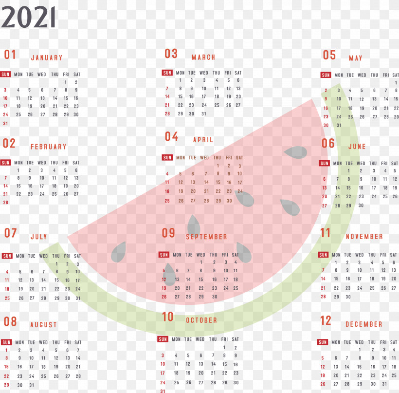 Year 2021 Calendar Printable 2021 Yearly Calendar 2021 Full Year Calendar, PNG, 3000x2954px, 2021 Calendar, Year 2021 Calendar, Calendar System, Geometry, Line Download Free
