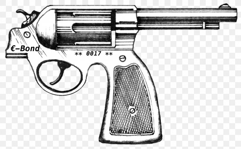 Trigger Revolver Firearm Pistol Handgun, PNG, 1015x630px, Trigger, Air Gun, Black And White, Clip, Drawing Download Free