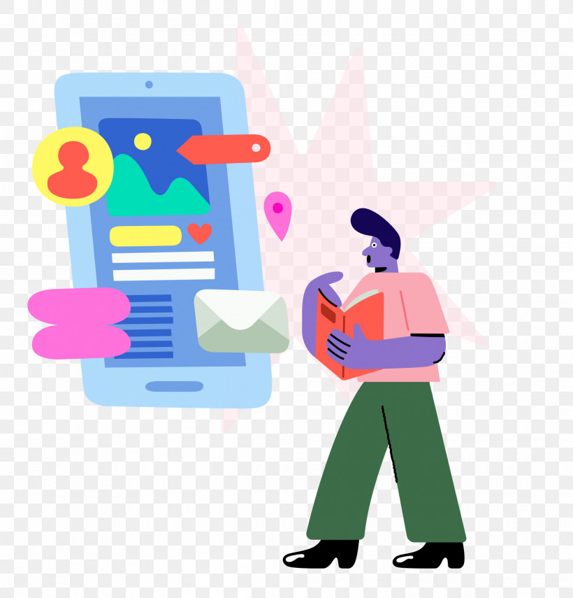 Browsing Mobile Phone, PNG, 2395x2500px, Browsing, Behavior, Cartoon, Geometry, Human Download Free