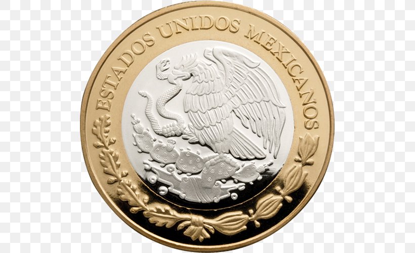Mexican Mint Coin Mexican Peso Numismatics Bank Of Mexico, PNG, 503x500px, Mexican Mint, Bank Of Mexico, Bimetallic Coin, Bronze Medal, Centenario Download Free