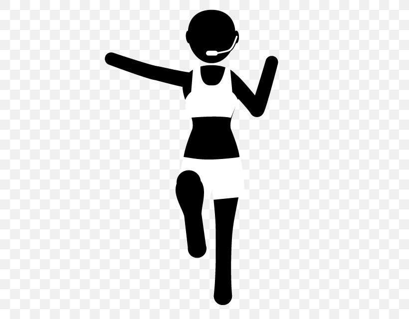 Physical Fitness Aerobics Instructor Fitness Centre Clip Art, PNG, 640x640px, Physical Fitness, Aerobic Exercise, Aerobics, Arm, Black And White Download Free