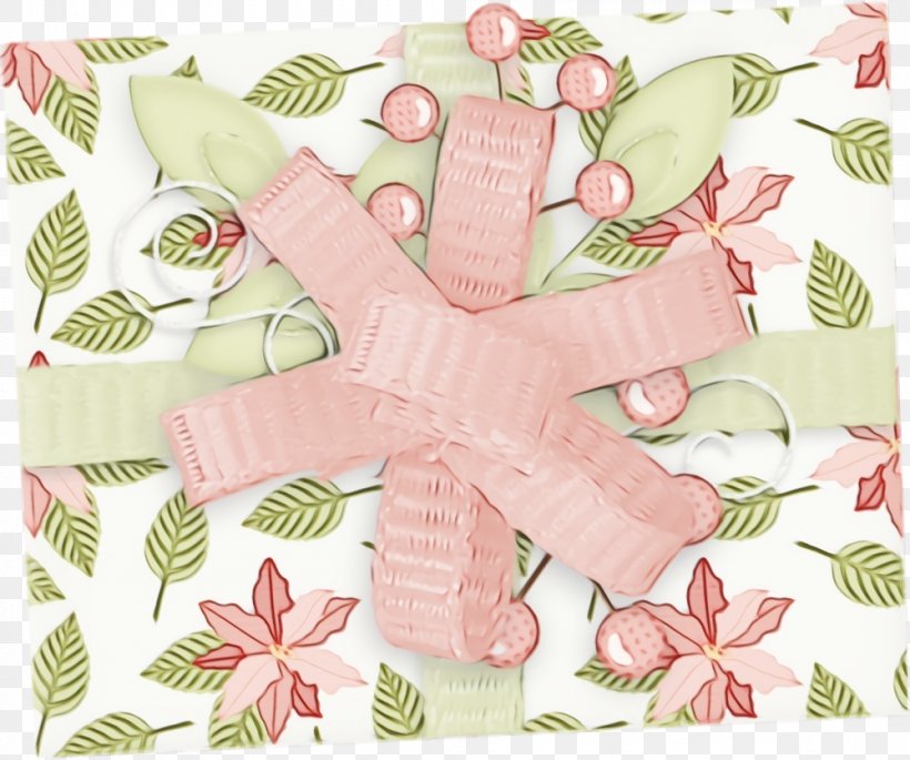 Pink Green Leaf Wrapping Paper Plant, PNG, 1000x836px, Christmas Gift, Gift, Green, Leaf, New Year Gift Download Free