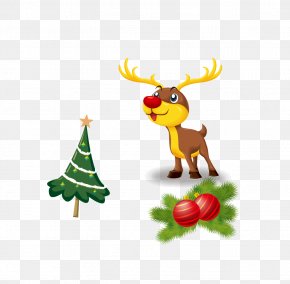 Christmas Tree - Reindeer Christmas Ornament Santa Claus Illustration PNG