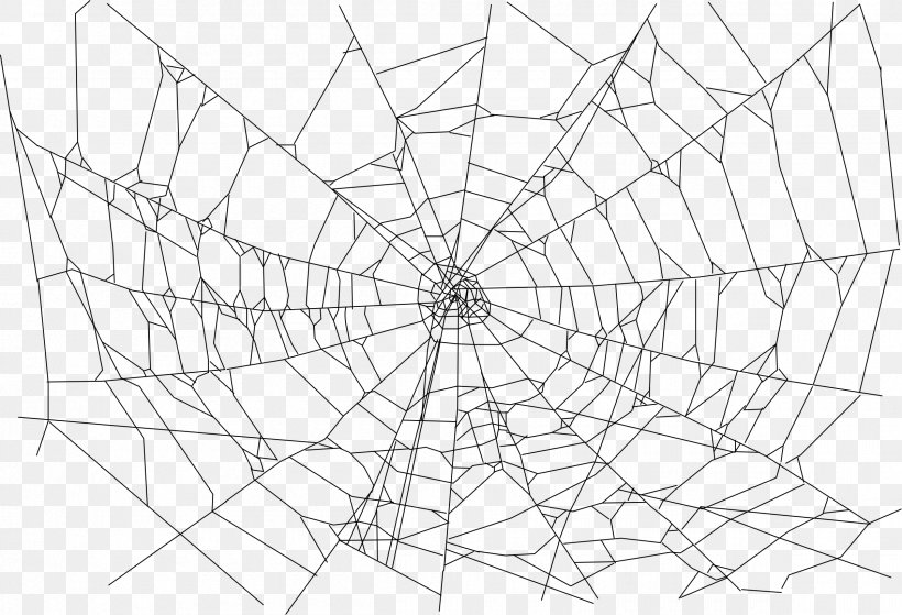 Spider Web, PNG, 2400x1639px, Spider, Area, Artwork, Black And White, Black House Spider Download Free