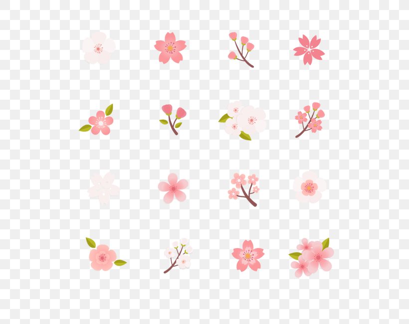 Vector Small Flowers, PNG, 650x650px, Cherry Blossom, Computer Software, Creative Work, Floral Design, Flower Download Free