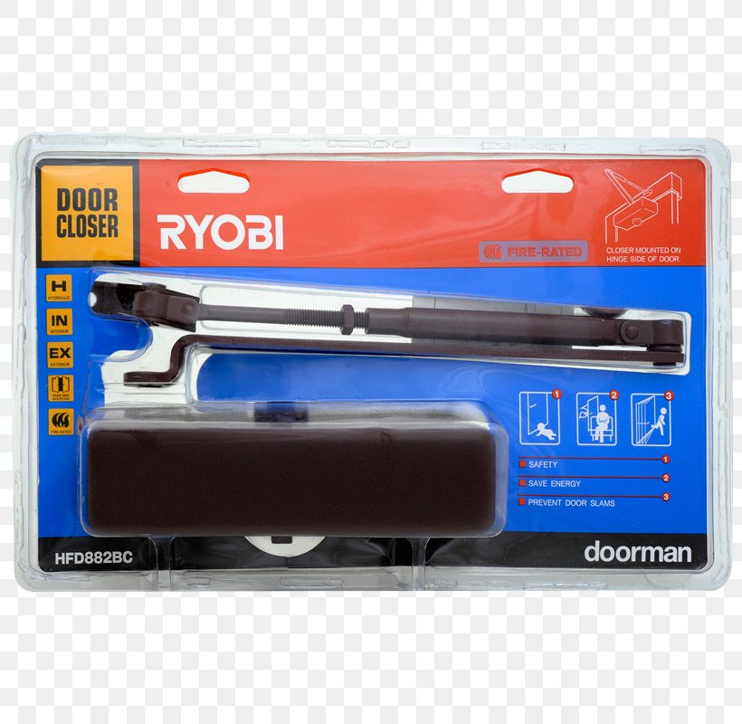Door Closer Tool Ryobi Transom, PNG, 800x800px, Door Closer, Door, Hardware, Piping And Plumbing Fitting, Retail Download Free