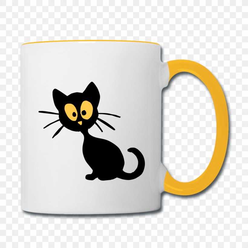Black Cat Kitten Coffee Cup Mug Whiskers, PNG, 1200x1200px, Black Cat, Black, Black M, Carnivoran, Cartoon Download Free