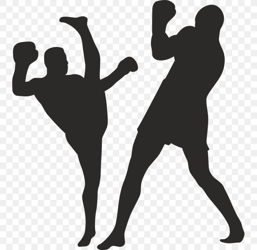 Kickboxing Silhouette, PNG, 800x800px, Kickboxing, Arm, Black And White, Boxing, Fotolia Download Free