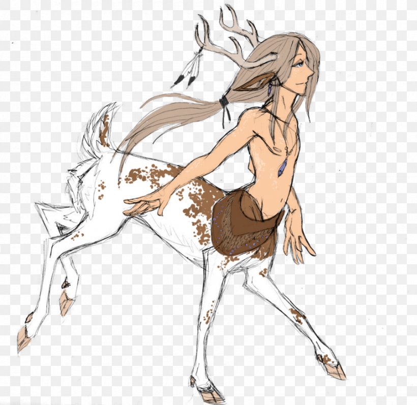 Deer Drawing Art Horse, PNG, 900x875px, Watercolor, Cartoon, Flower, Frame, Heart Download Free