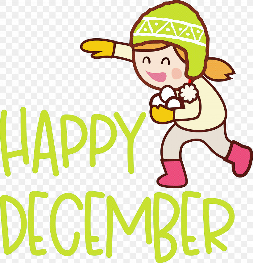 Happy December December, PNG, 2886x3000px, Happy December, Behavior, Cartoon, December, Happiness Download Free