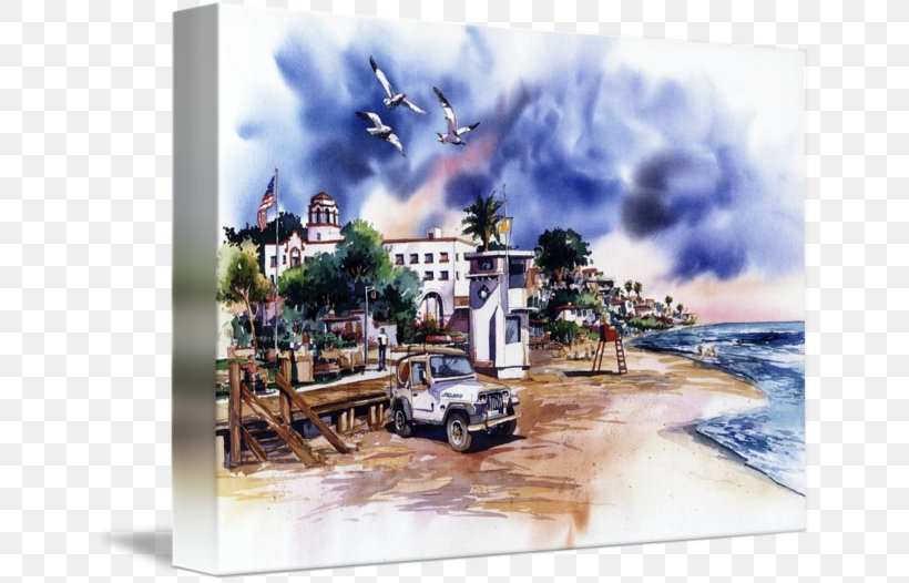 Laguna Beach Watercolor Painting Oil Painting Art, PNG, 650x526px, Laguna Beach, Art, Artist, Beach, California Download Free