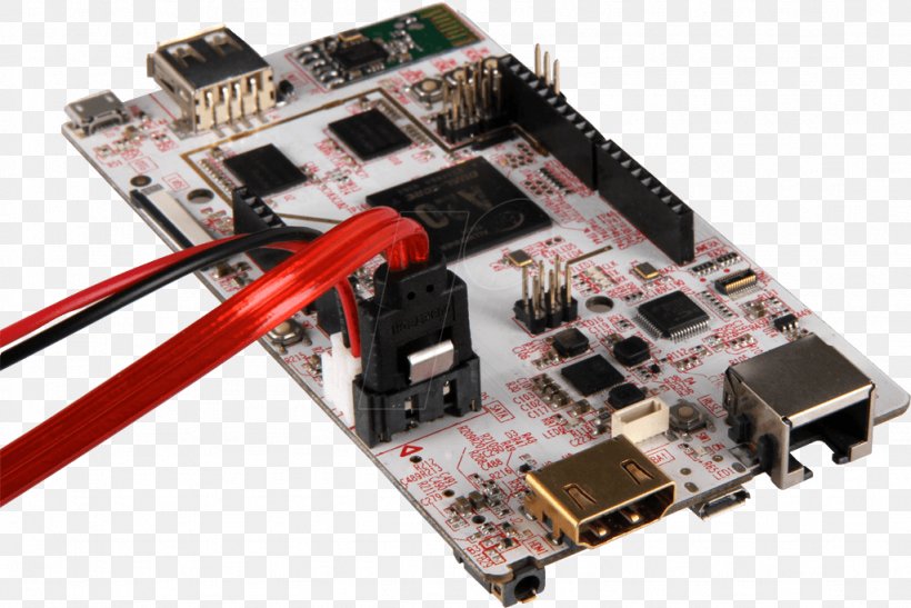 Computer Hardware Serial ATA Electronics Motherboard PcDuino, PNG, 1024x684px, Computer Hardware, Circuit Component, Computer Component, Cubieboard, Data Download Free