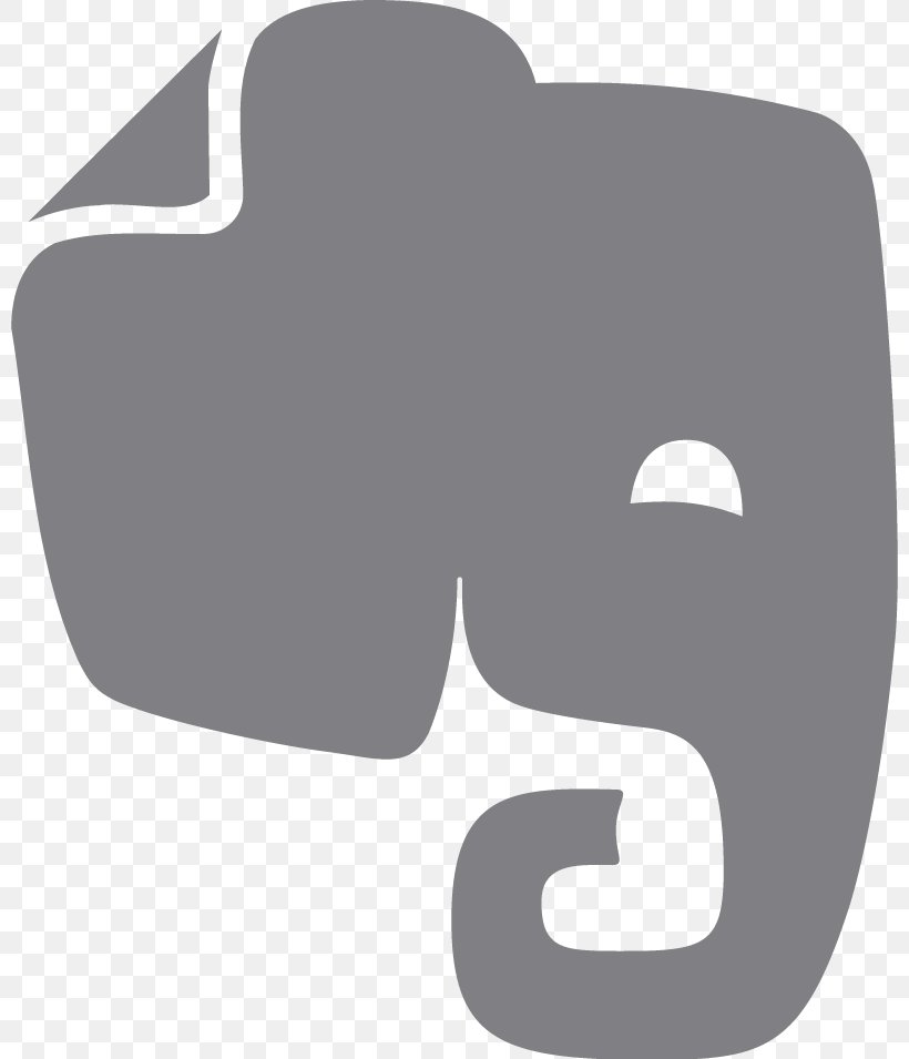 Evernote Logo, PNG, 800x955px, Evernote, Black And White, Elephants And Mammoths, Logo, Notetaking Download Free