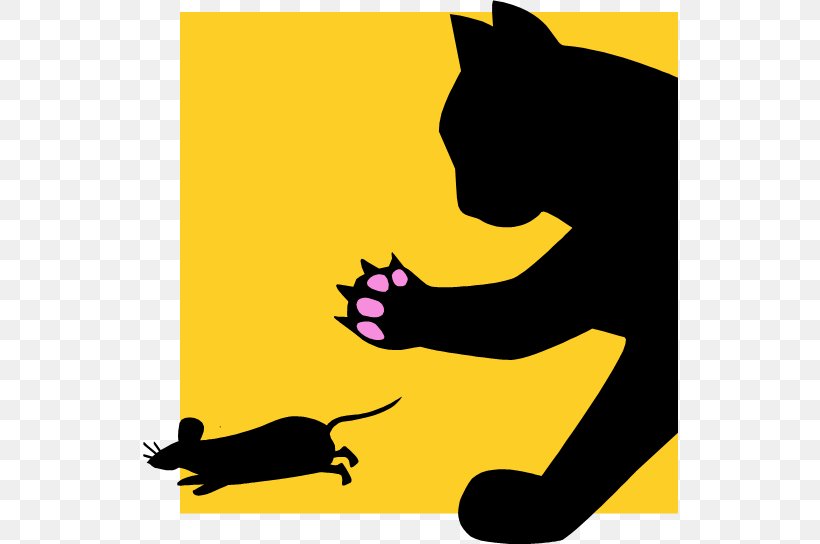 Cat Whiskers Behavior Mouse Animal, PNG, 536x544px, Cat, Animal, Behavior, Black, Black And White Download Free