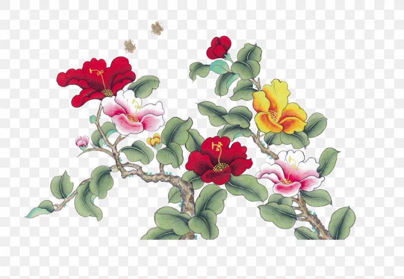 Chinese Painting Flower, PNG, 957x661px, Painting, Art, Birdandflower Painting, Blossom, Chinese Painting Download Free