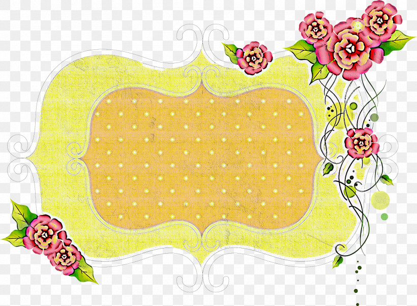 Flower Rectangular Frame Floral Rectangular Frame, PNG, 1874x1378px, Flower Rectangular Frame, Floral Rectangular Frame, Rectangle, Yellow Download Free