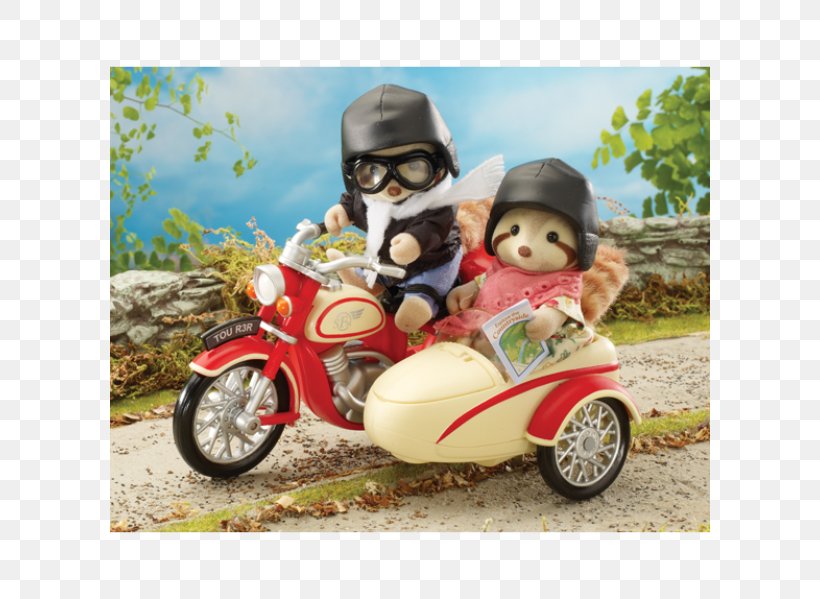 Sylvanian Families Sidecar Motorcycle Raccoon, PNG, 600x599px, Sylvanian Families, Action Toy Figures, Car, Child, Dollhouse Download Free