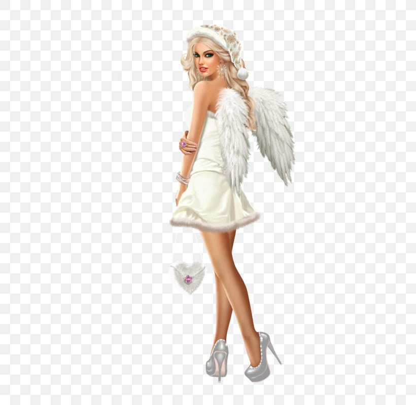Clothing White Dress Fashion Model Angel, PNG, 398x800px, Clothing, Angel, Blond, Cocktail Dress, Costume Download Free