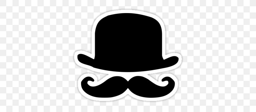 Handlebar Moustache Sticker Hair Clip Art, PNG, 375x360px, Moustache, Beard, Black And White, Black Hair, Computer Download Free