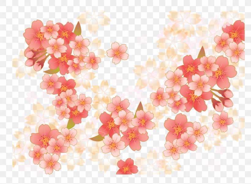 Cherry Blossom Pink, PNG, 1287x946px, Cherry Blossom, Blossom, Branch, Cherry, Floral Design Download Free