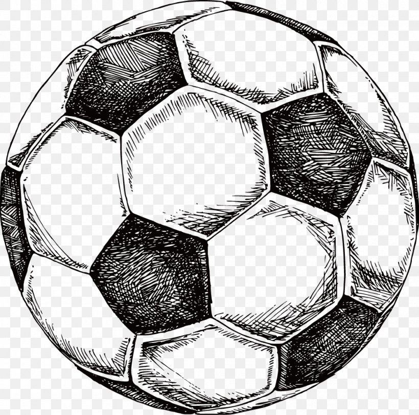 Football Drawing Stock Photography Illustration, PNG, 1000x990px, Football, Ball, Black And White, Doodle, Drawing Download Free