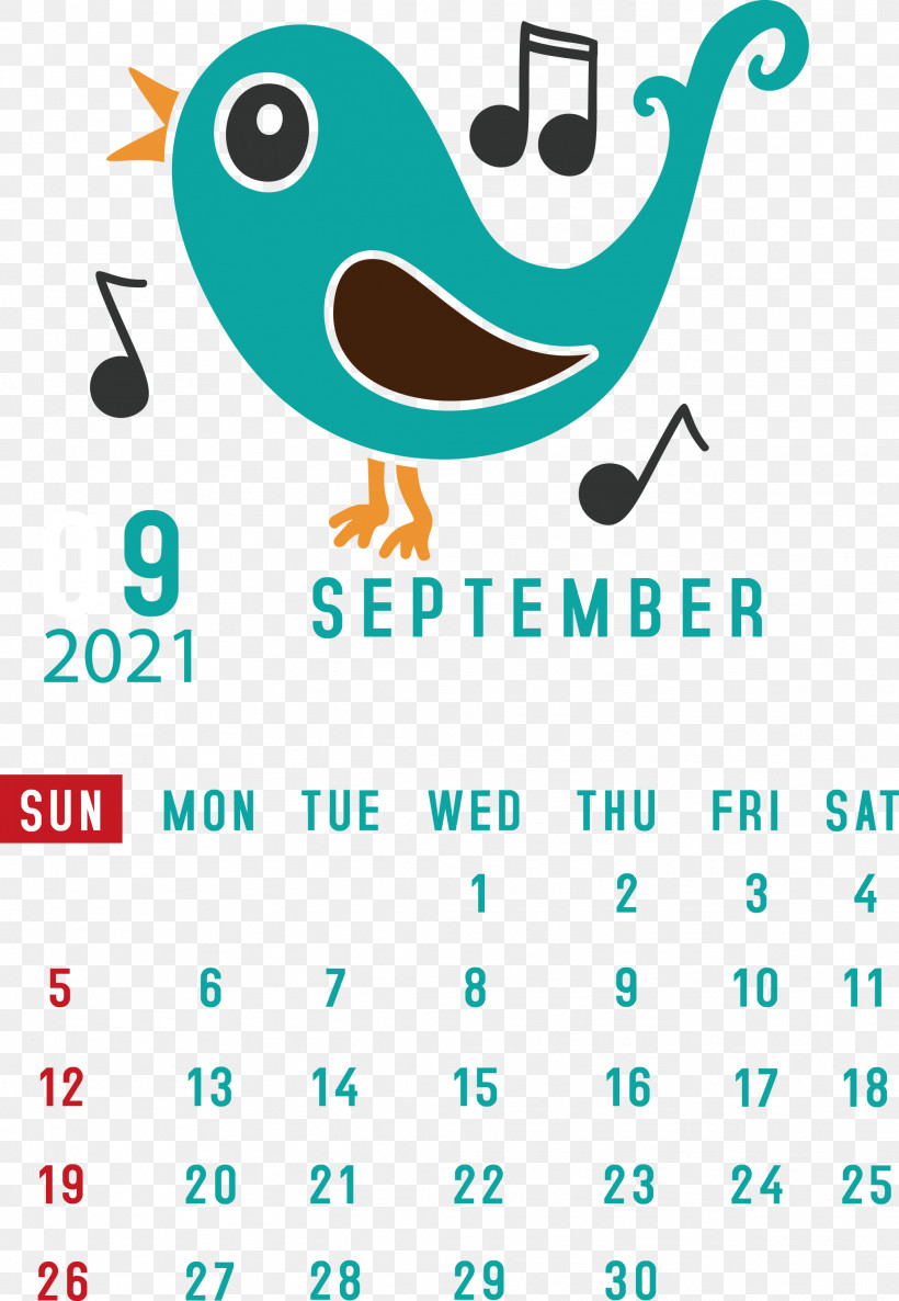 September 2021 Printable Calendar September 2021 Calendar, PNG, 2074x3000px, September 2021 Printable Calendar, Beak, Happiness, Htc Hero, Line Download Free