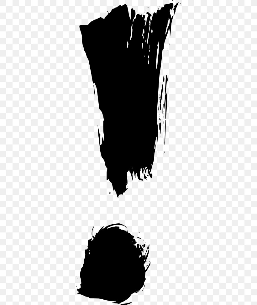 Exclamation Mark Interjection Transparency Image, PNG, 333x971px, Exclamation Mark, Art, Blackandwhite, Ink, Interjection Download Free