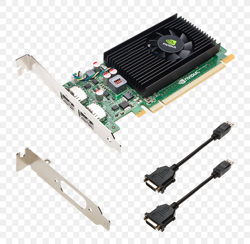 Graphics Cards & Video Adapters NVIDIA Quadro NVS 310 DisplayPort Digital Visual Interface PCI Express, PNG, 800x800px, Graphics Cards Video Adapters, Cable, Computer Component, Computer Hardware, Cpu Download Free