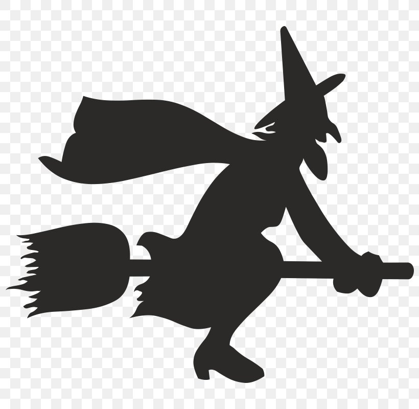 Witchcraft Broom Silhouette, PNG, 800x800px, Witchcraft, Black, Black And White, Broom, Dog Like Mammal Download Free
