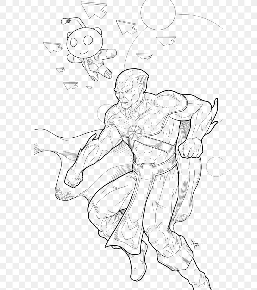 Martian Manhunter Aquaman Black And White Line Art, PNG, 600x927px, Martian Manhunter, Aquaman, Arm, Art, Artwork Download Free