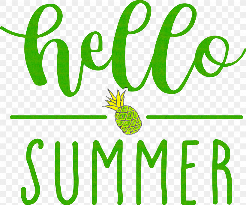 Hello Summer, PNG, 3000x2510px, Hello Summer, Area, Biology, Green, Line Download Free