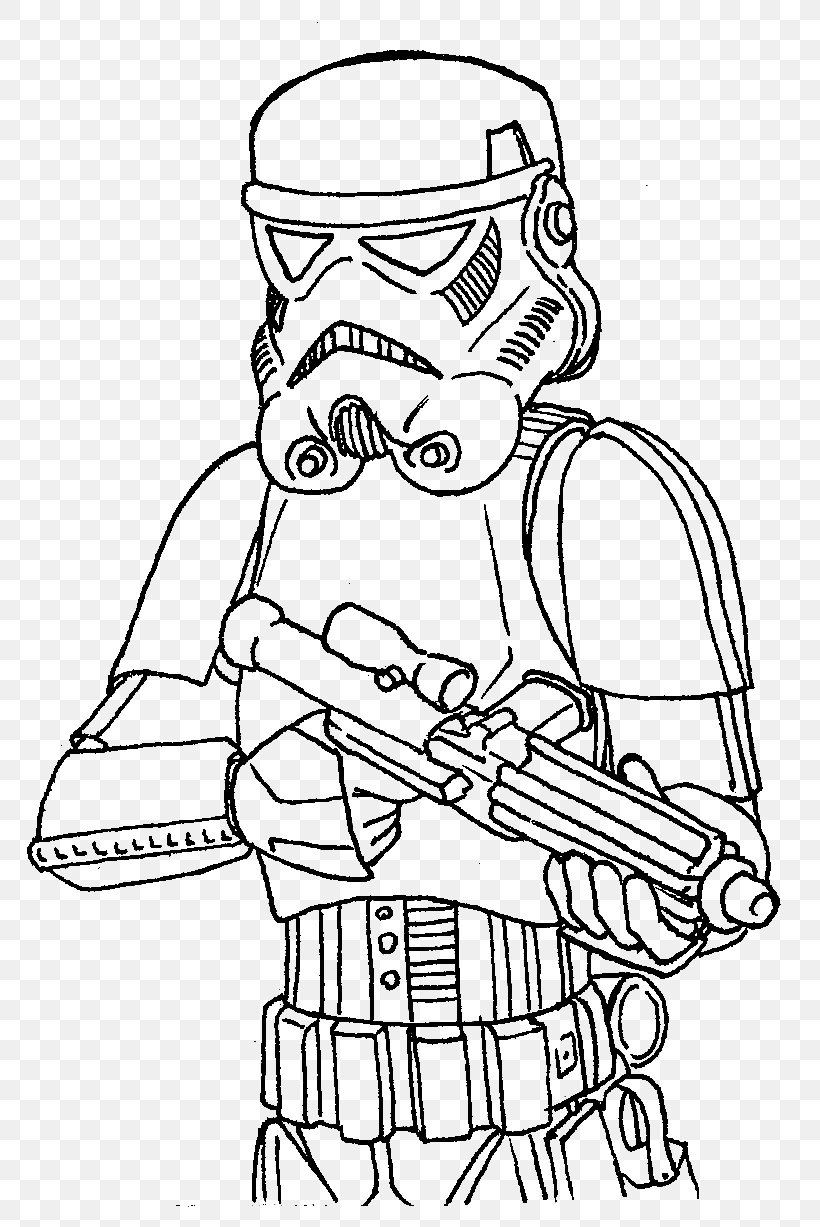 Stormtrooper Coloring Book Darth Maul Rey First Order, PNG, 792x1227px, Stormtrooper, Adult, Arm, Art, Black And White Download Free