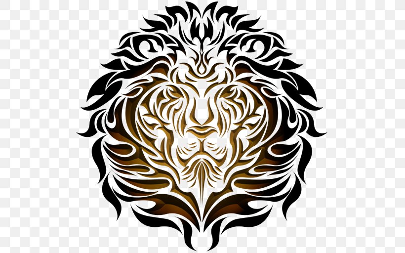 Lion Vector Graphics Image Clip Art Drawing, PNG, 512x512px, Lion, Art, Big Cats, Black And White, Carnivoran Download Free