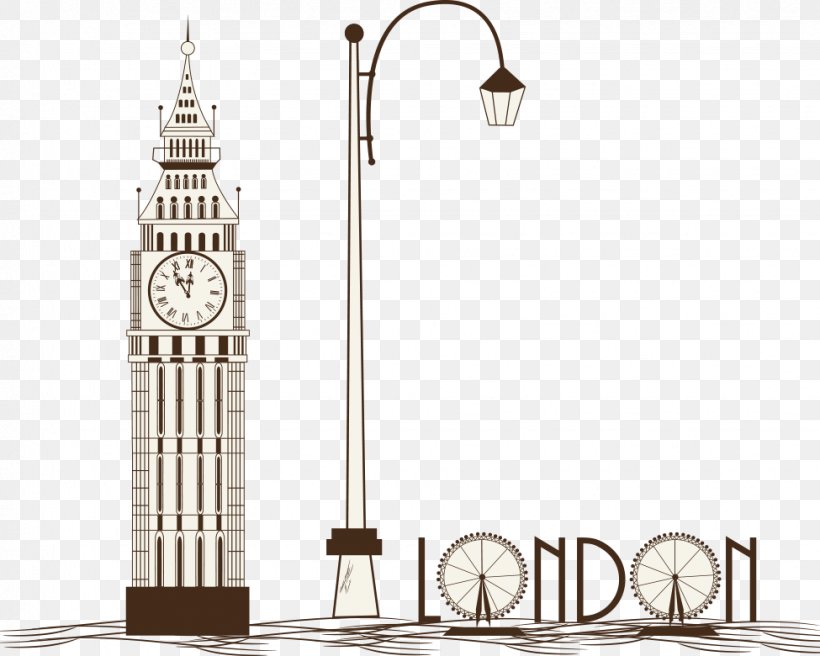 Big Ben London Eye Tower Bridge Illustration, PNG, 975x780px, Big Ben, Architecture, Bell, Brand, Clock Tower Download Free