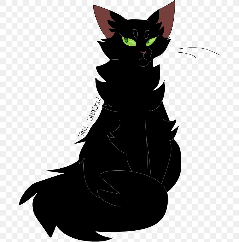 Domestic Short-haired Cat Whiskers Warriors Shadowstar, PNG, 690x831px, Domestic Shorthaired Cat, Black, Black Cat, Briarlight, Carnivoran Download Free