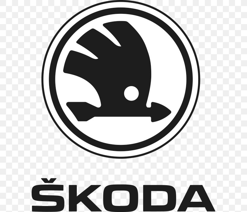 Škoda Auto Car Škoda Octavia Volkswagen, PNG, 610x704px, Skoda, Area, Black And White, Brand, Car Download Free
