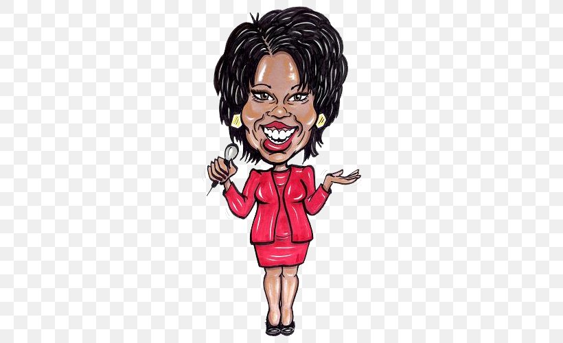 The Oprah Winfrey Show Cartoon Television Presenter Clip Art, PNG, 500x500px, Watercolor, Cartoon, Flower, Frame, Heart Download Free