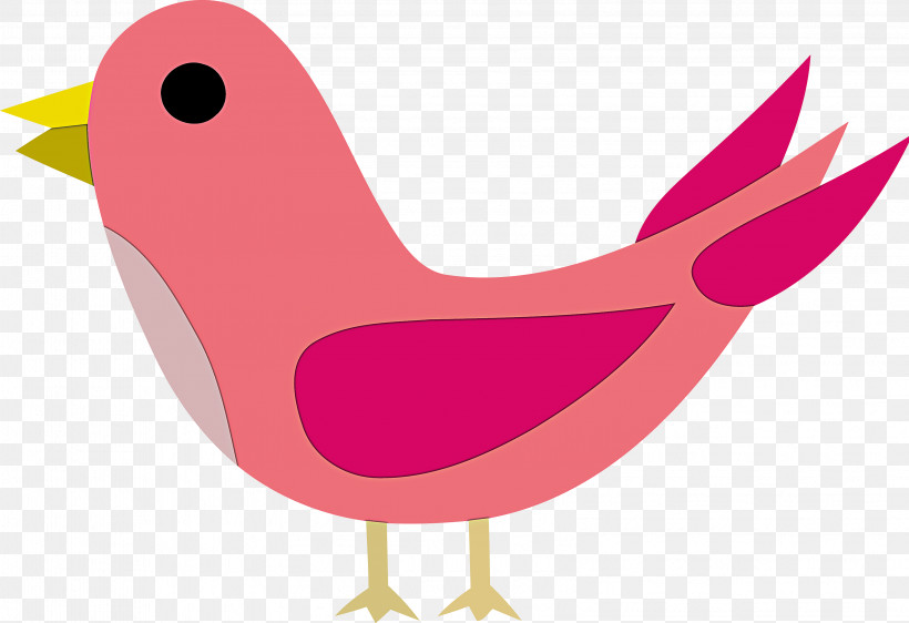 Bird Pink Beak Wing, PNG, 3206x2201px, Bird, Beak, Pink, Wing Download Free