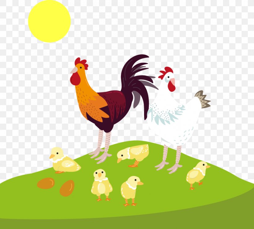 Chicken Rooster, PNG, 945x854px, Chicken, Animation, Bainian, Beak, Bird Download Free