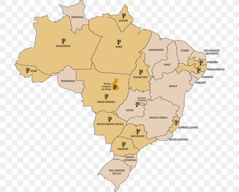 Regions Of Brazil Brasilian Alkuperäiskansat Xingu National Park Mapa Polityczna, PNG, 720x660px, Regions Of Brazil, Accord Tour, Americas, Area, Blank Map Download Free