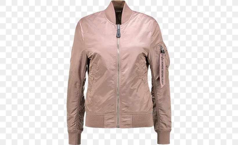 Leather Jacket T-shirt Flight Jacket MA-1 Bomber Jacket, PNG, 500x500px, Leather Jacket, Alpha Industries, Beige, Clothing, Dress Download Free