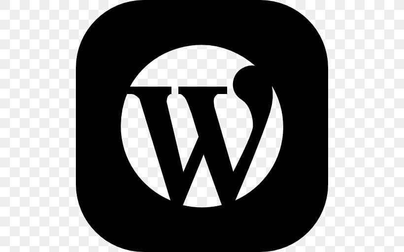 WordPress Blog Theme Logo, PNG, 512x512px, Wordpress, Black And White, Blog, Brand, Content Management System Download Free