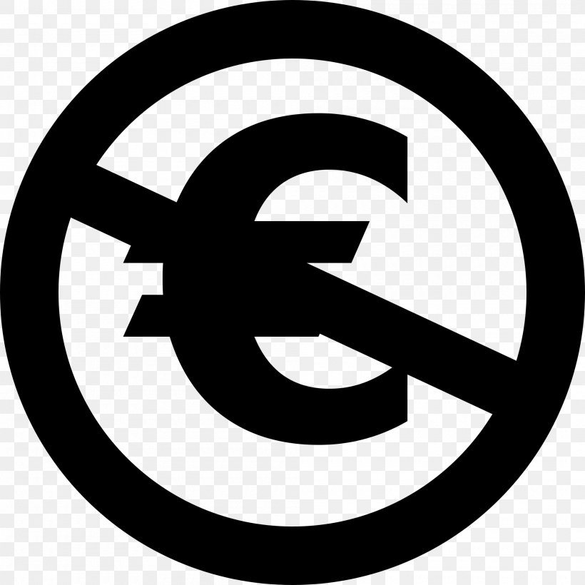 Creative Commons License Euro Sign Share-alike Non-commercial, PNG, 2000x2000px, Creative Commons License, Area, Attribution, Black And White, Brand Download Free