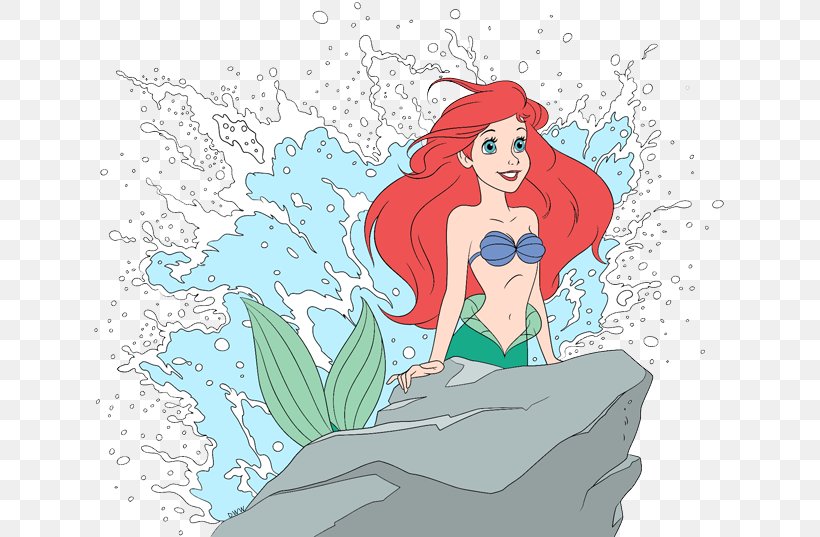 Ariel T-shirt Clothing Mermaid, PNG, 635x537px, Watercolor, Cartoon, Flower, Frame, Heart Download Free