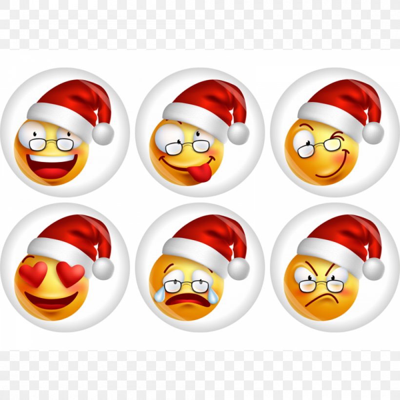 Smiley Emoticon Santa Claus Emoji Clip Art, PNG, 1000x1000px, Smiley, Character, Christmas, Christmas Ornament, Emoji Download Free