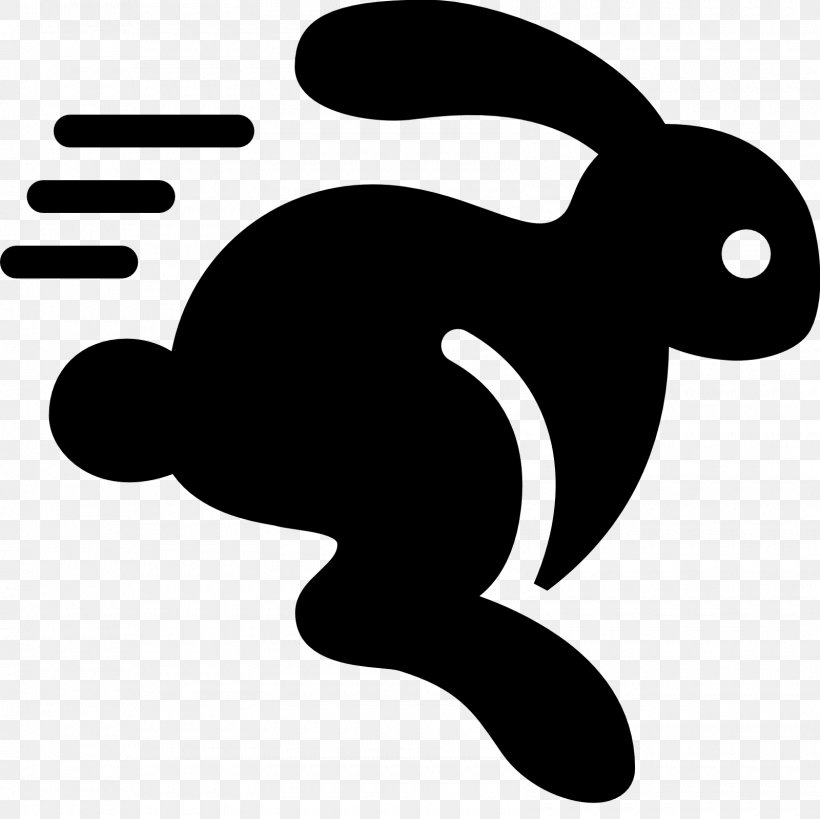Running Rabbit Hare, PNG, 1600x1600px, Running Rabbit, Animal, Black And White, Black White, Hare Download Free