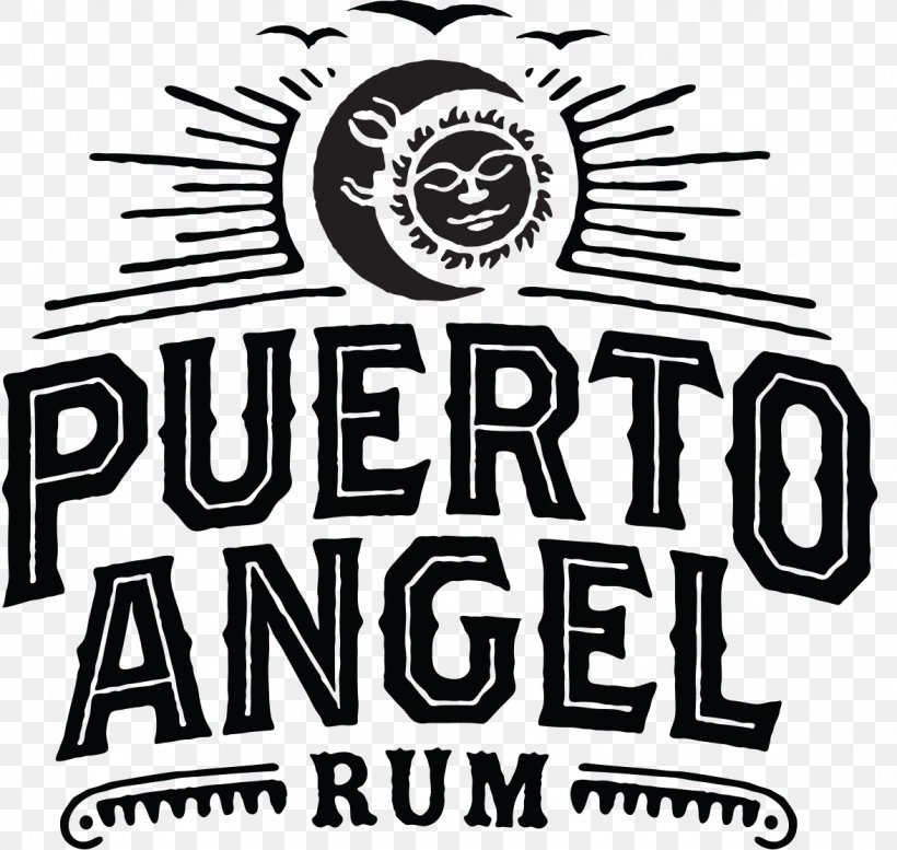 Logo Puerto Ángel Rum Font Brand, PNG, 1176x1115px, Logo, Animal, Area, Black, Black And White Download Free