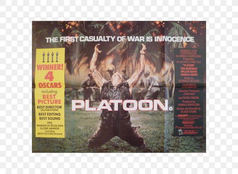 Film Poster Platoon Cinema, PNG, 600x600px, Poster, Action Film, Advertising, Charlie Sheen, Cinema Download Free