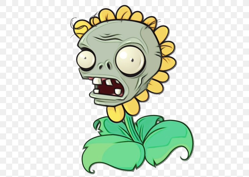 Sunflower Plants Vs Zombies, PNG, 532x584px, Plants Vs Zombies Garden Warfare, Cartoon, Drawing, Green, Head Download Free