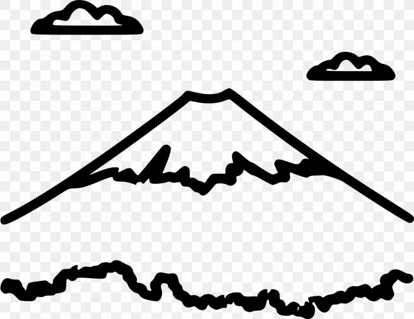 Mount Fuji Arashiyama Volcano Clip Art, PNG, 981x758px, Mount Fuji, Arashiyama, Area, Black, Black And White Download Free